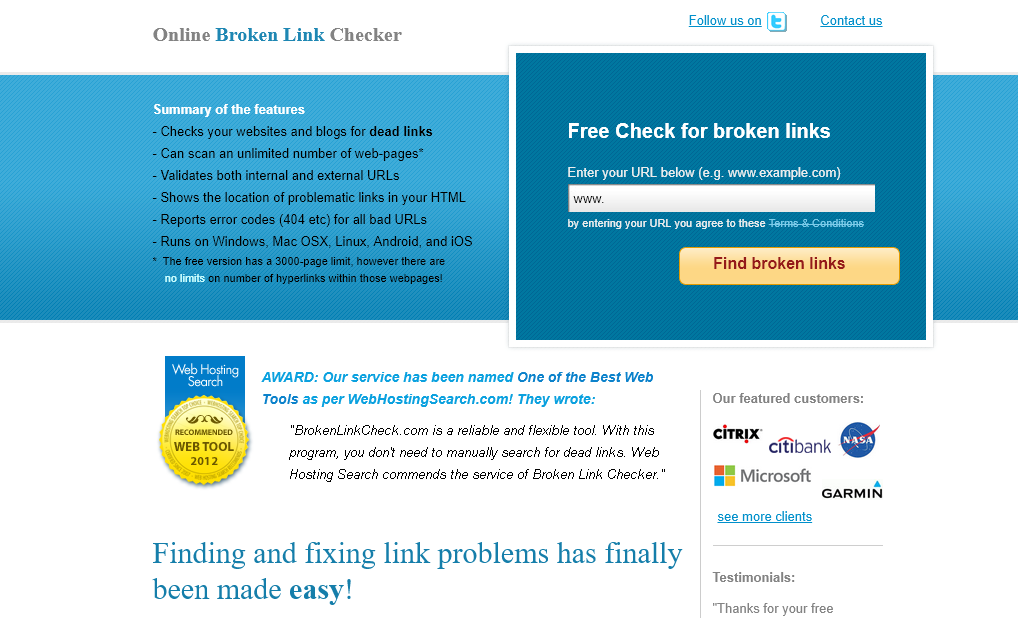 Web checker. Highly recommended webpage.
