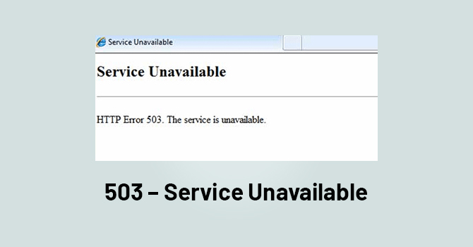 503 - Service Unavailable